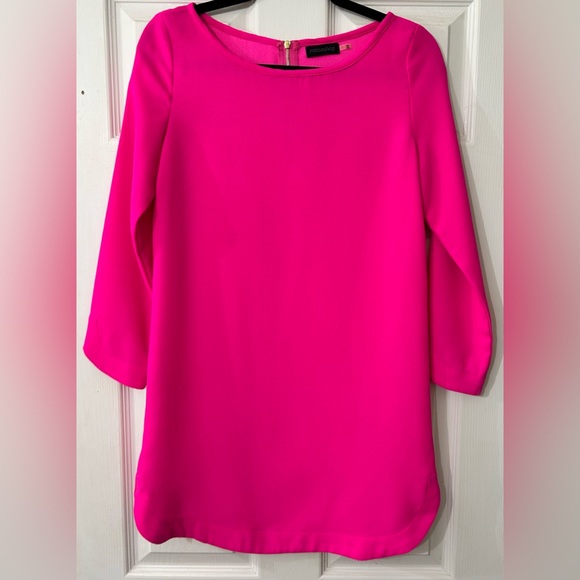 Mittoshop Hot Pink Shift Dress. Size Small. Zipper Back. Above the Knee. - Picture 1 of 3